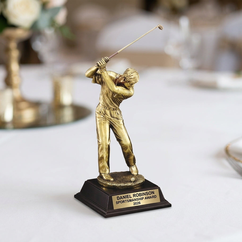 Personalized | Golf Award | Custom Engraved | Golf Trophy | Golfer Award | Engraved | Custom | Tournament | League | Men's Golf - View 5