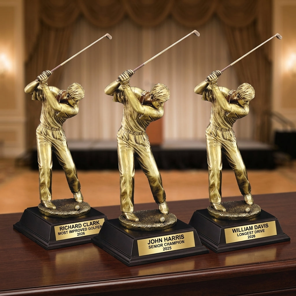 Personalized | Golf Award | Custom Engraved | Golf Trophy | Golfer Award | Engraved | Custom | Tournament | League | Men's Golf - View 6