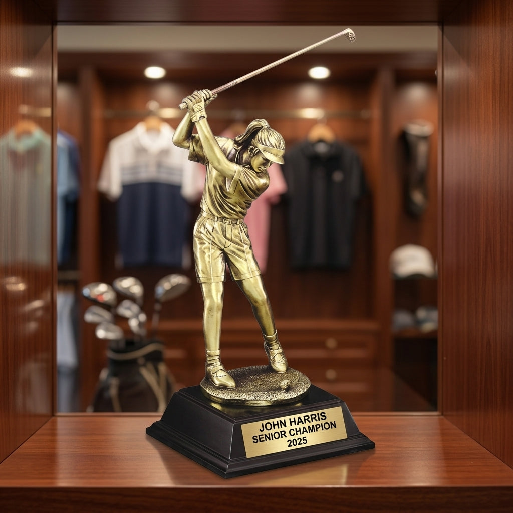 Personalized | Golf Award | Custom Engraved | Golf Trophy | Female Golfer | Personalized Award | Engraved Gift | Women's Golf - View 3