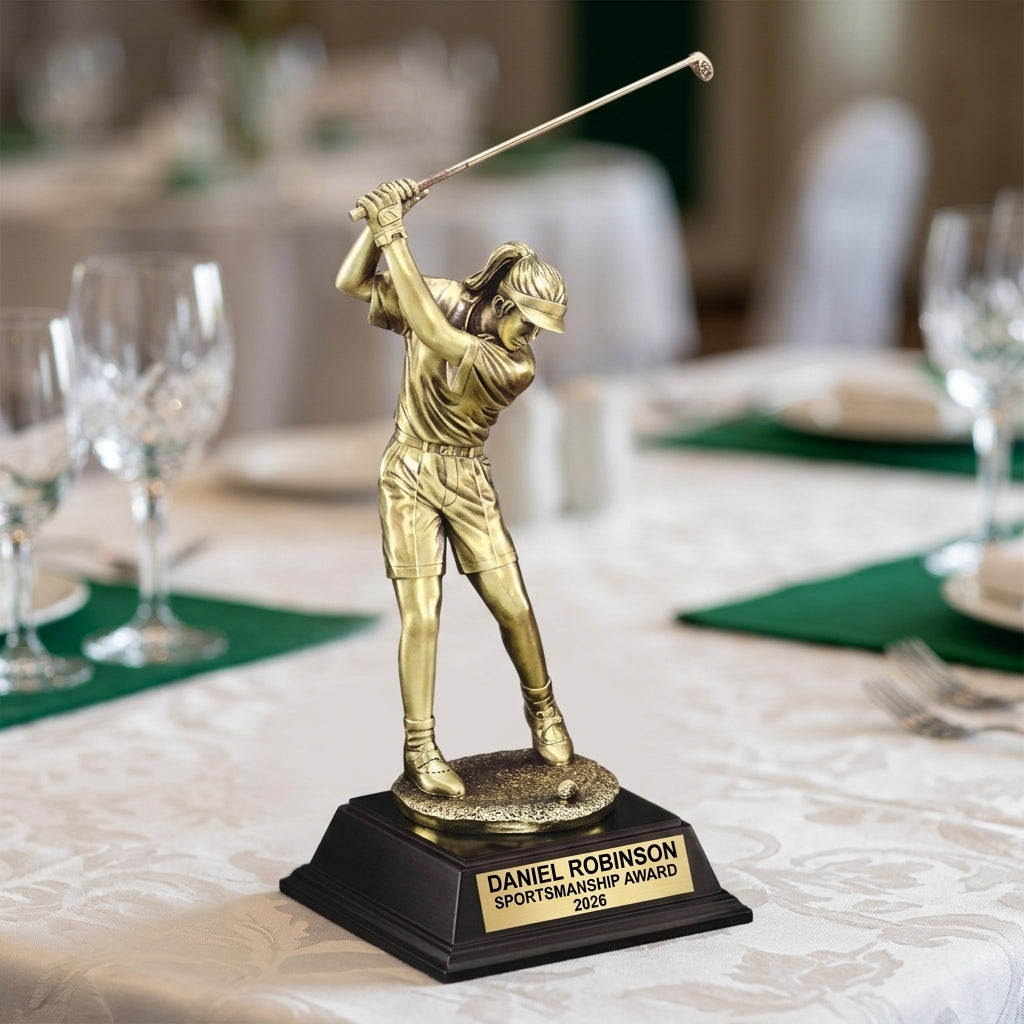 Personalized | Golf Award | Custom Engraved | Golf Trophy | Female Golfer | Personalized Award | Engraved Gift | Women's Golf - View 5