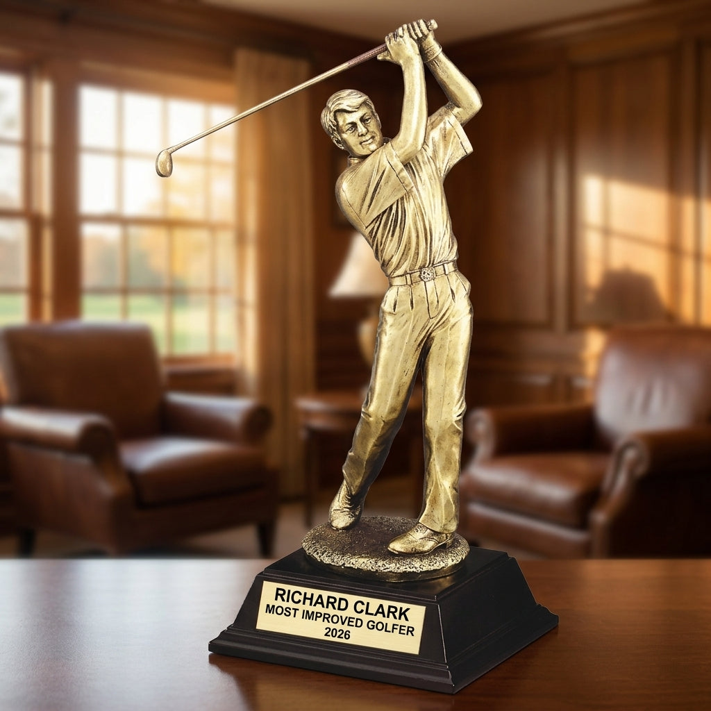 Personalized | Golf Award | Custom Engraved | Golf Trophy | Personalized Award | Engraved Golfer | Male Golfer | Custom Golf - View 4