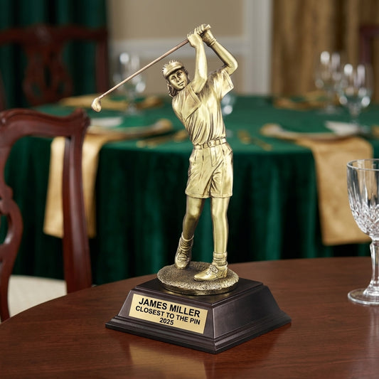 Personalized | Golf Award | Custom Engraved | Female Golfer | Golf Trophy | Women's Award | Engraved | Hole-in-One | Tournament - View 2