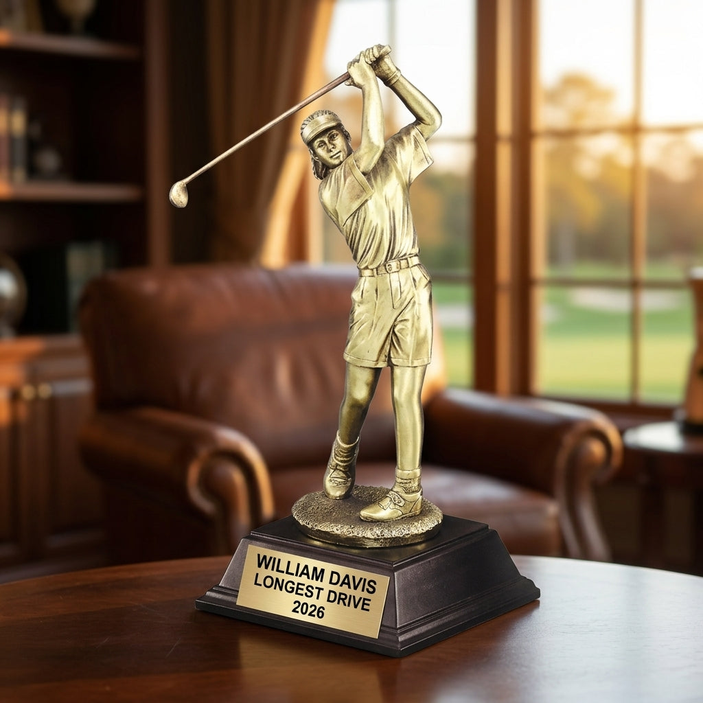 Personalized | Golf Award | Custom Engraved | Female Golfer | Golf Trophy | Women's Award | Engraved | Hole-in-One | Tournament - View 4