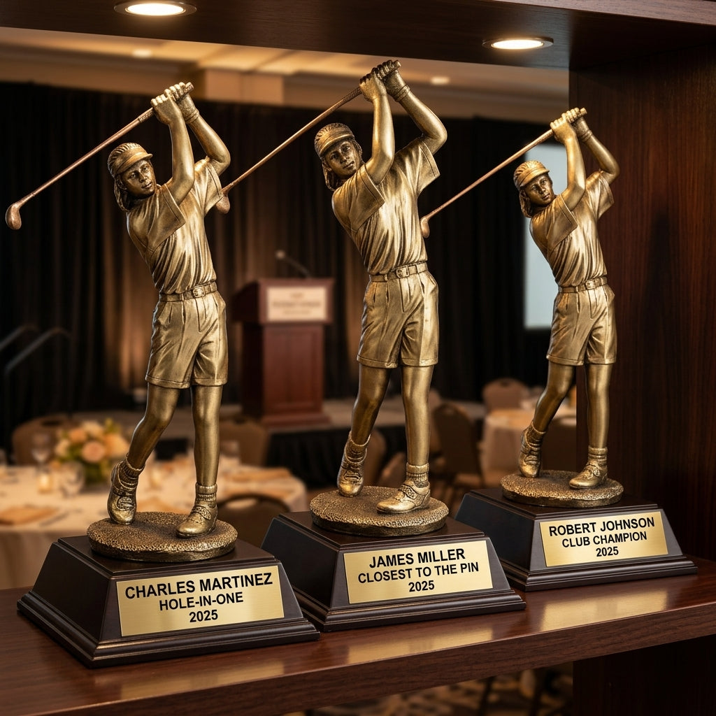 Personalized | Golf Award | Custom Engraved | Female Golfer | Golf Trophy | Women's Award | Engraved | Hole-in-One | Tournament - View 6