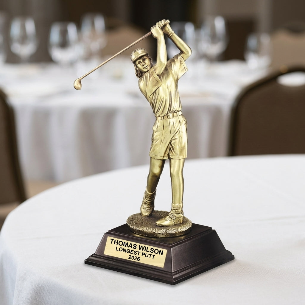 Personalized | Golf Award | Custom Engraved | Female Golfer | Golf Trophy | Hole In One | Women's Award | Personalized Golf - View 5