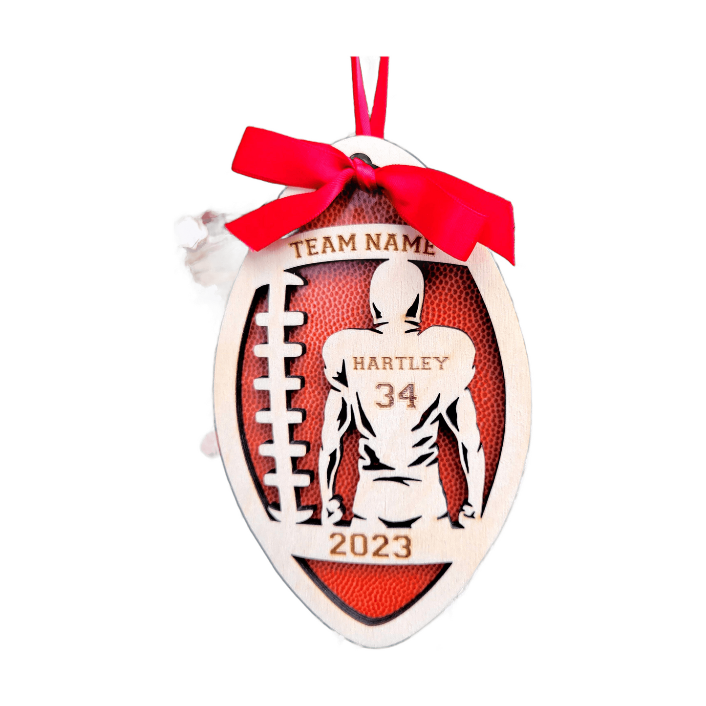 Personalized Football Christmas Ornament Gift for Football Player, Christmas Gift for Football Team, Personalized Football Player Gift