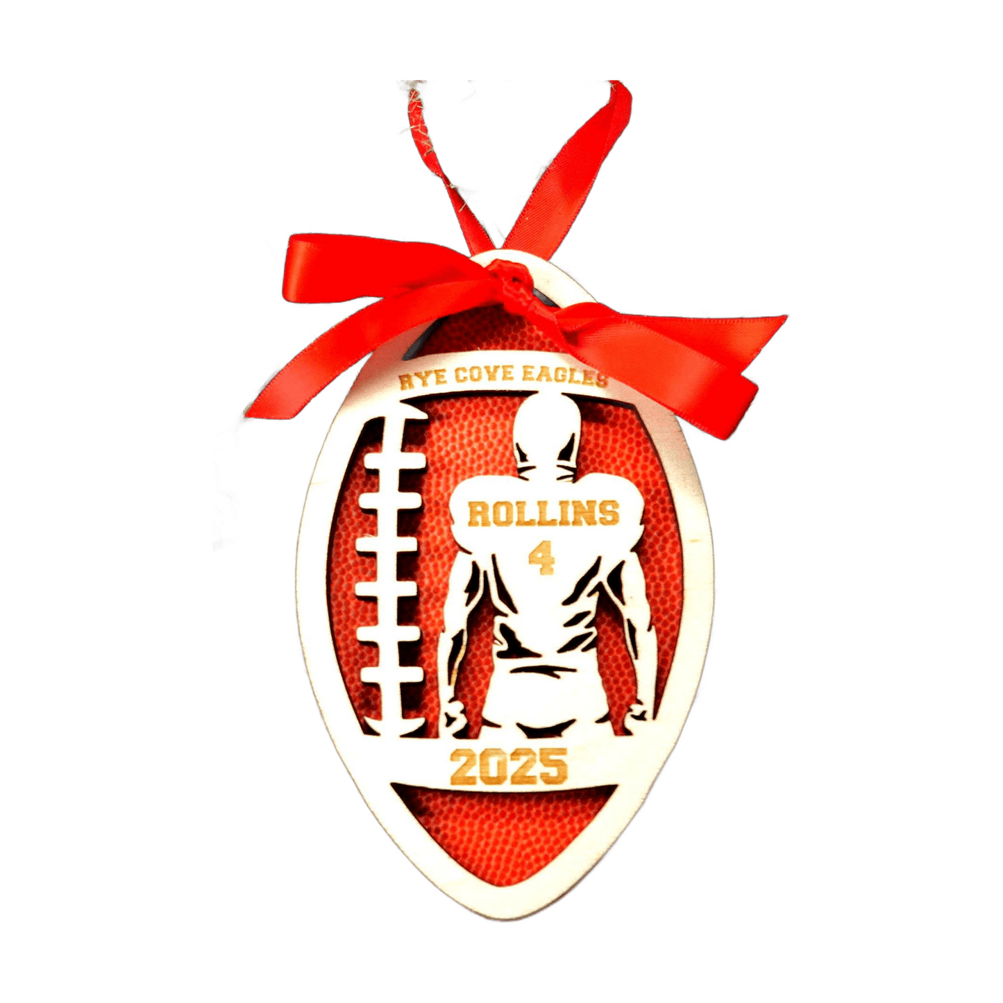 Personalized Football Christmas Ornament Gift for Football Player, Christmas Gift for Football Team, Personalized Football Player Gift