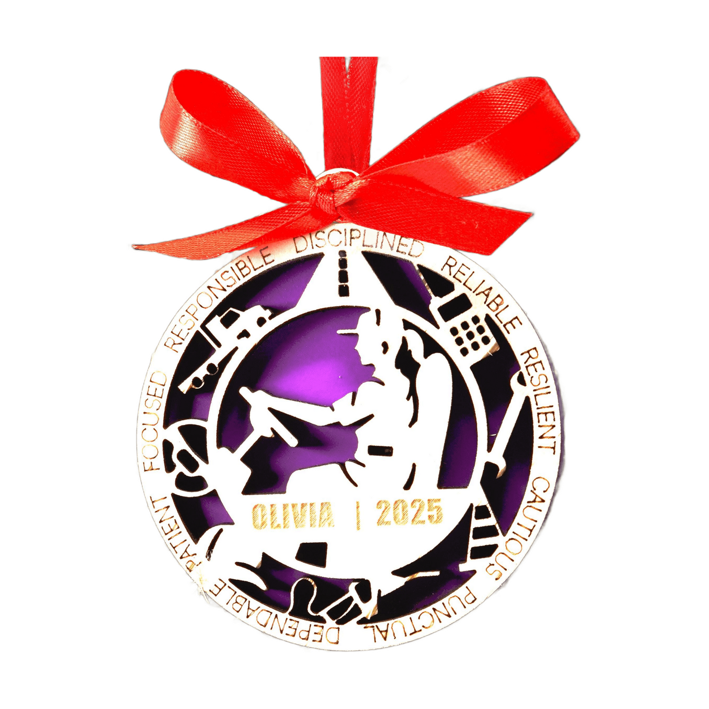 Personalized Truck Driver Christmas Ornament – Gift for Female Truck Driver or Delivery Driver, Cdl Driver, Long Haul Driver Gift