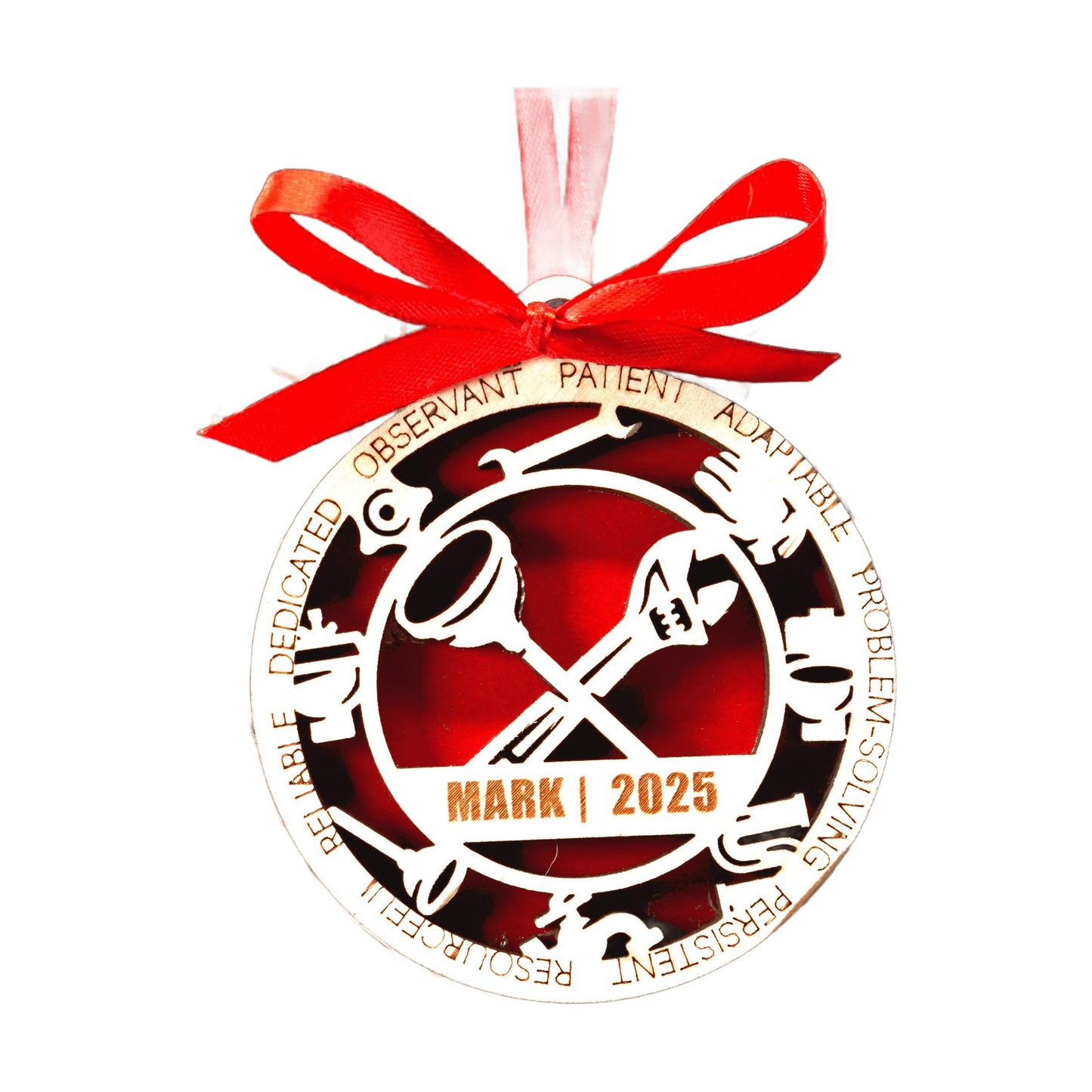 Personalized Plumber Christmas Ornament – Gift for Plumber, Pipefitter, Maintenance Tech
