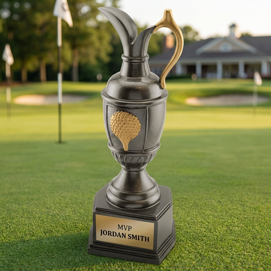 Personalized Sports Trophy 9.75" - Custom Engraved GLF for Team, Coach & MVP - View 3