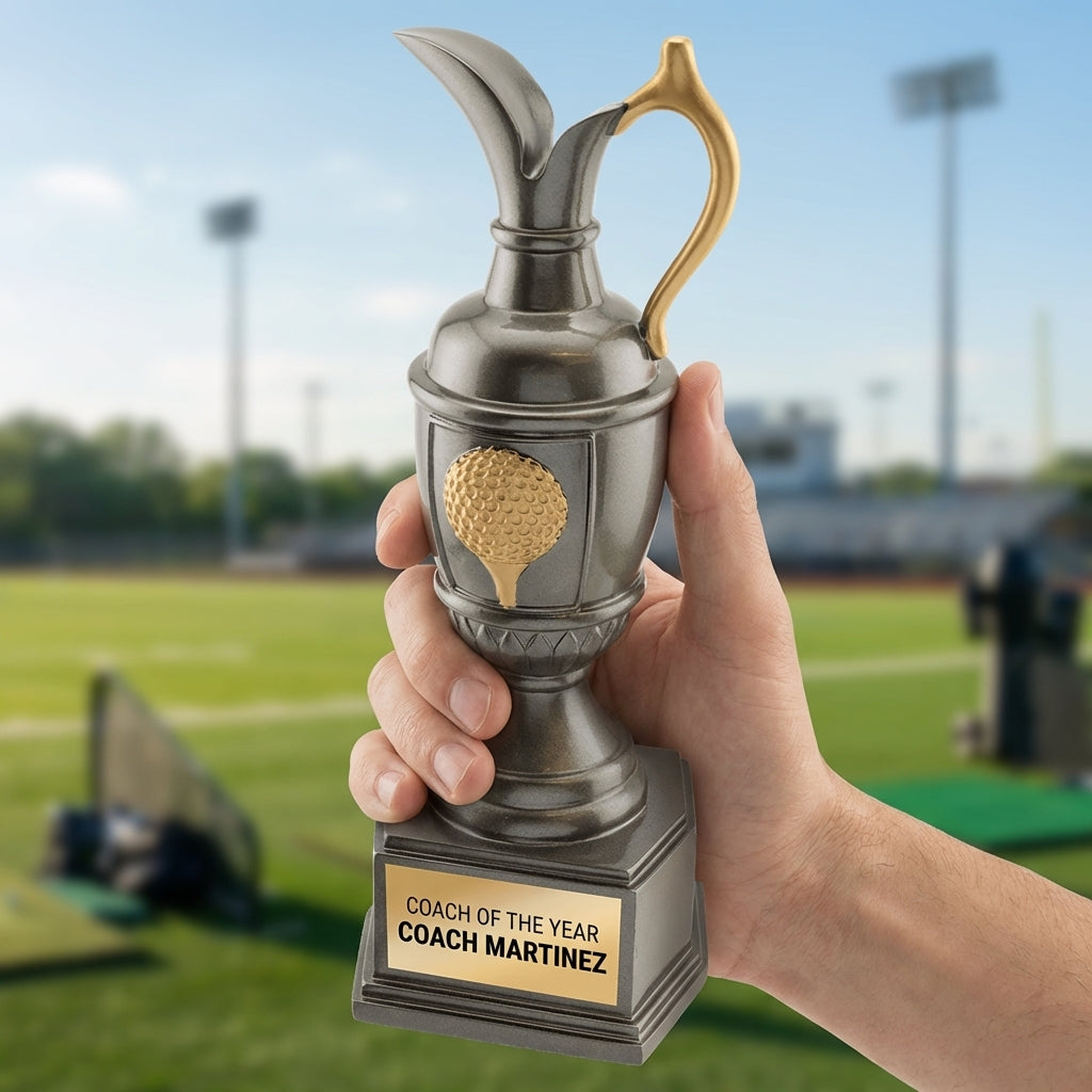 Personalized Sports Trophy 9.75" - Custom Engraved GLF for Team, Coach & MVP - View 5