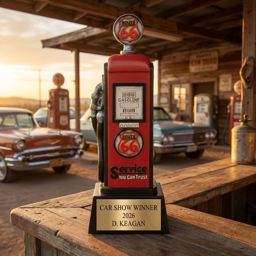 Personalized Gas Pump Racing Award — hero v2