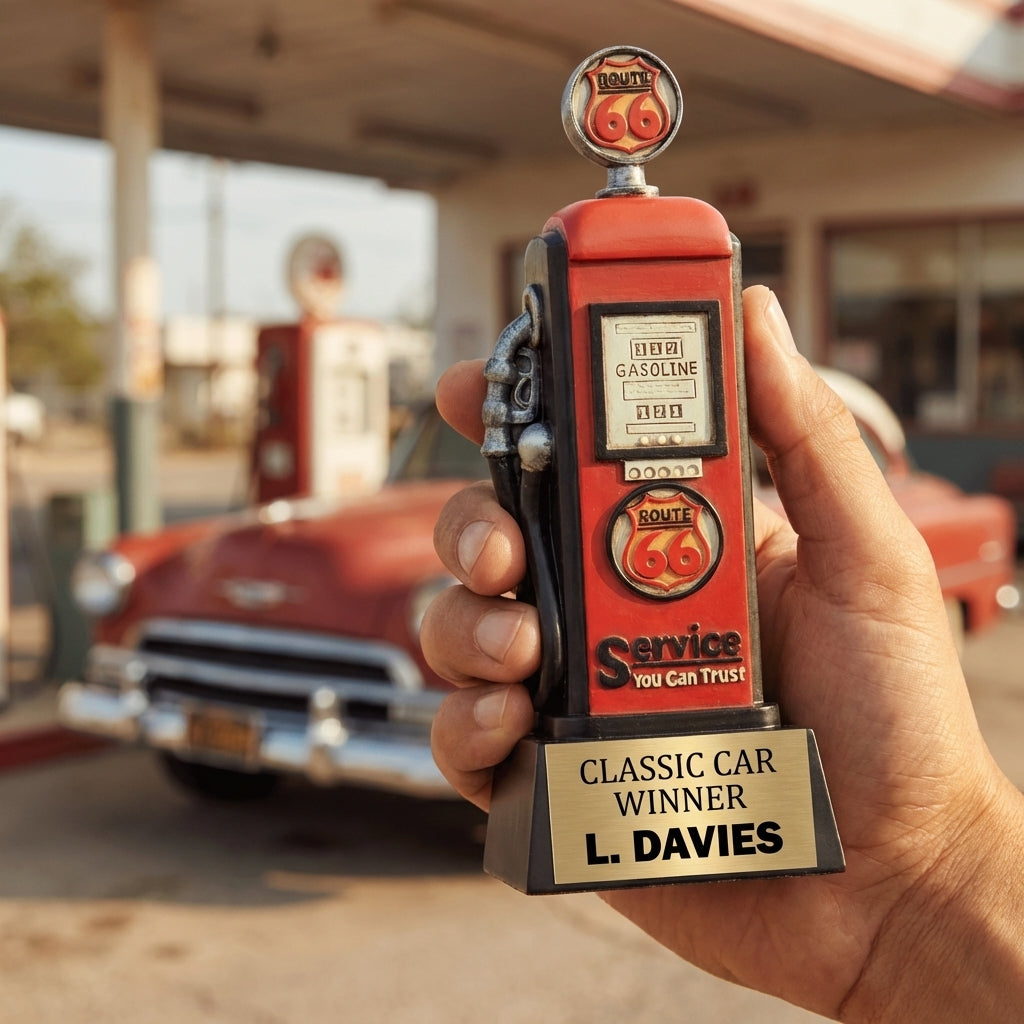 Personalized Gas Pump Racing Award — hero v5