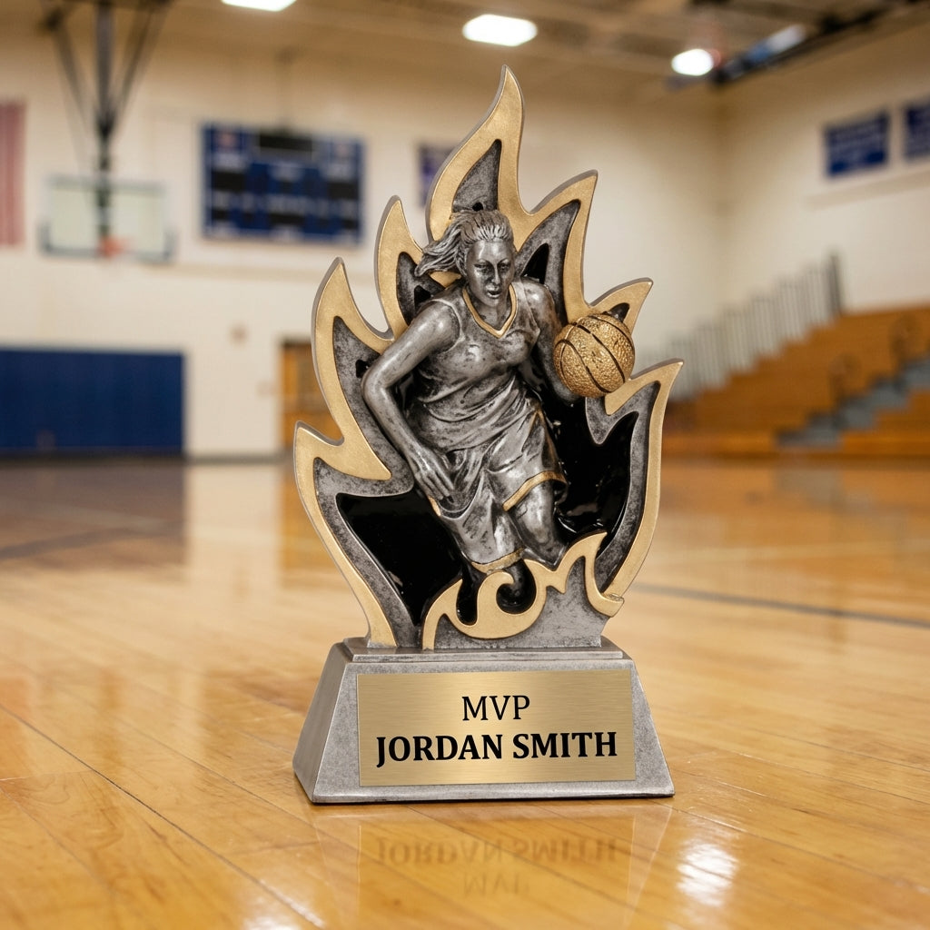 Personalized Sports Trophy 5.5" - Custom Engraved GT for Team, Coach & MVP - View 3