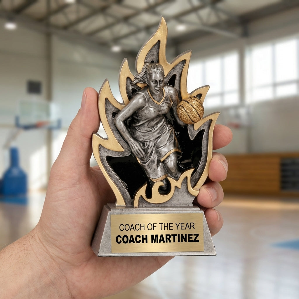Personalized Sports Trophy 5.5" - Custom Engraved GT for Team, Coach & MVP - View 5