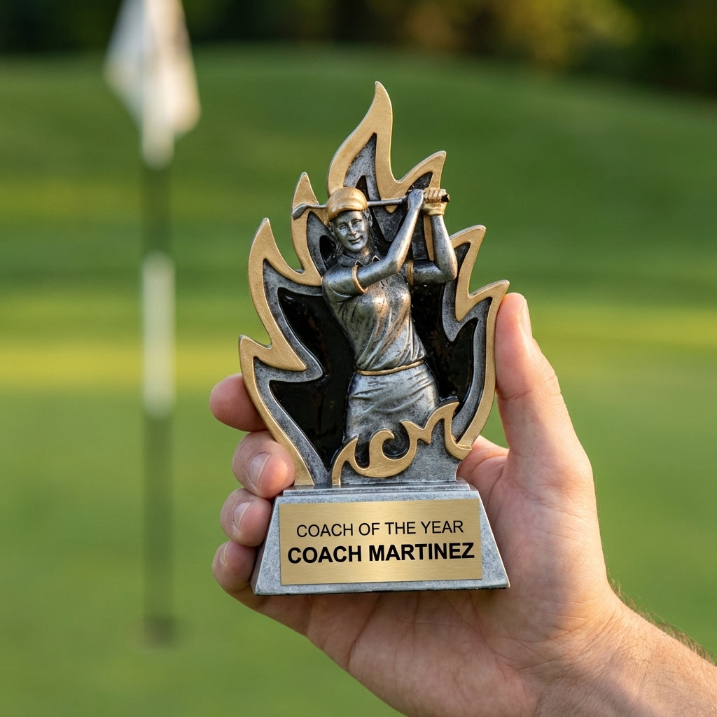 Personalized Golf Trophy 5.5" - Custom Engraved GT for Team, Coach & MVP - View 5