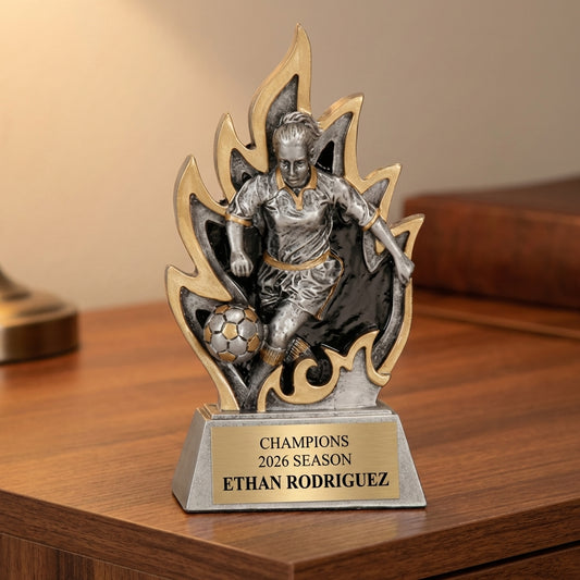 Personalized Soccer Trophy 5.5" - Custom Engraved GT for Team, Coach & MVP - View 2
