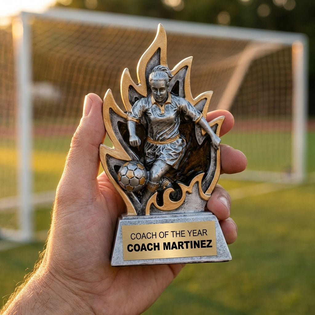 Personalized Soccer Trophy 5.5" - Custom Engraved GT for Team, Coach & MVP - View 5