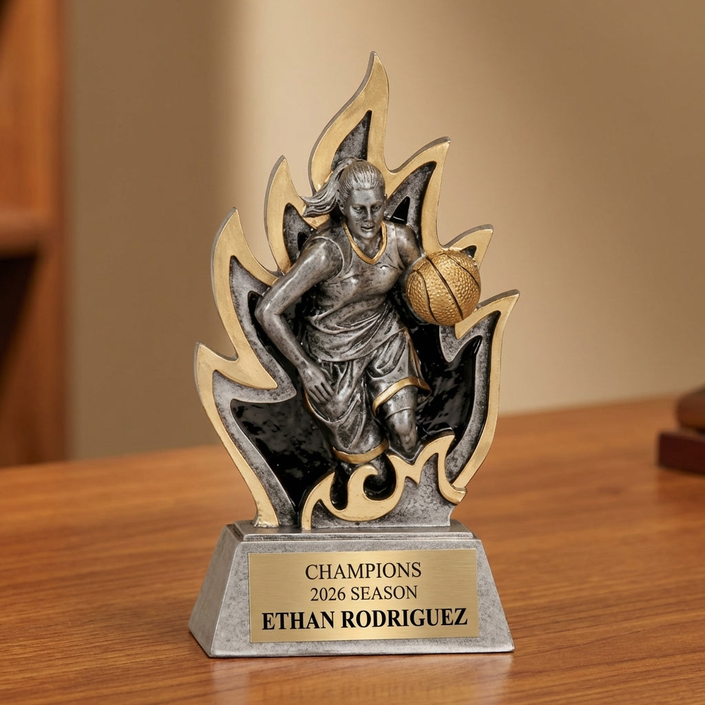 Personalized Sports Trophy 6.5" - Custom Engraved GT for Team, Coach & MVP - View 2