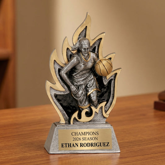 Personalized Sports Trophy 6.5" - Custom Engraved GT for Team, Coach & MVP - View 2