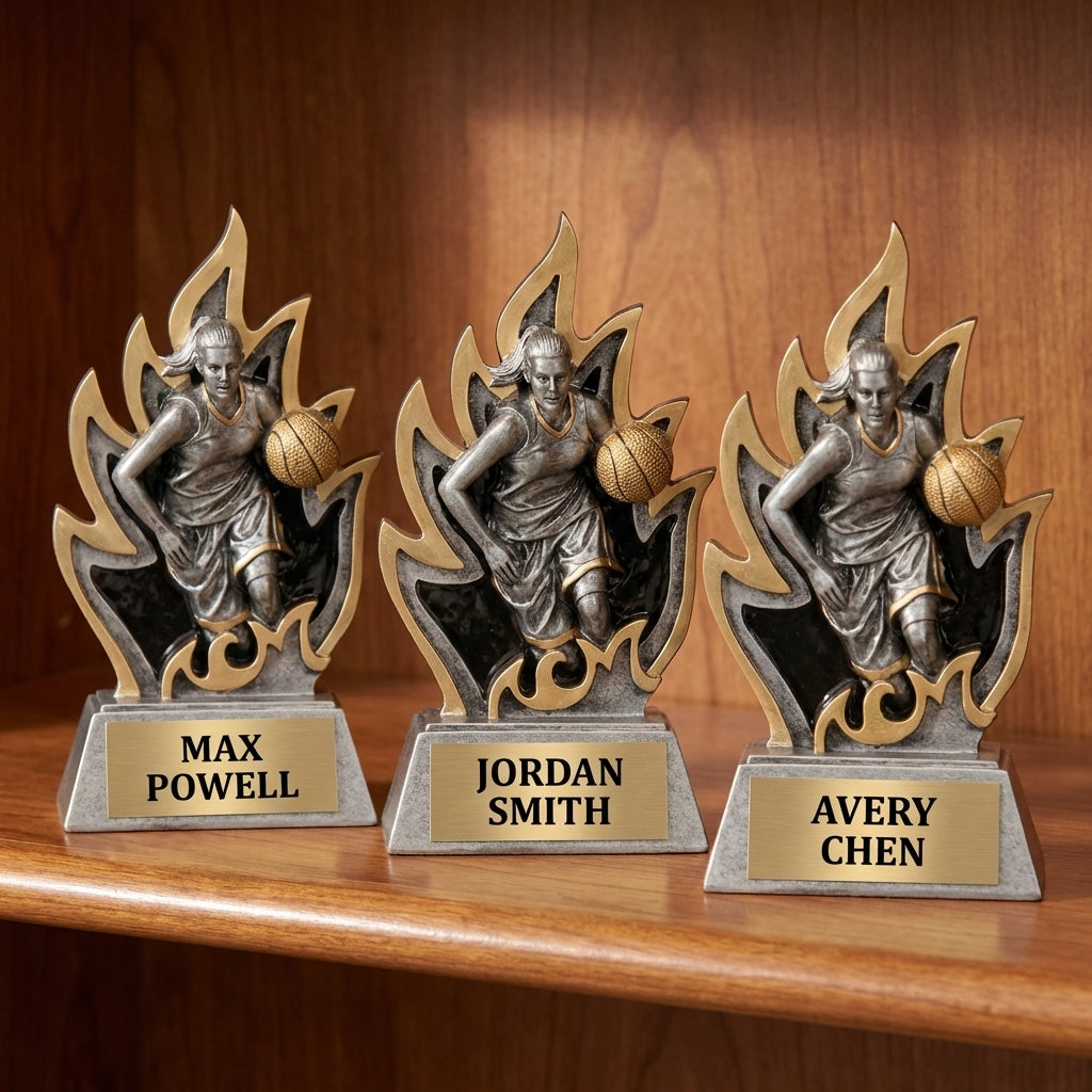 Personalized Sports Trophy 6.5" - Custom Engraved GT for Team, Coach & MVP - View 4