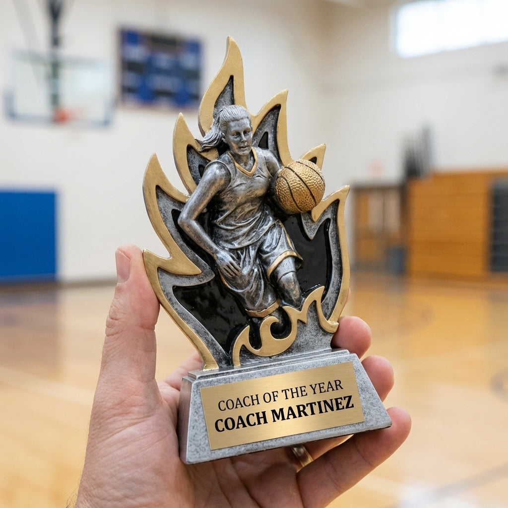 Personalized Sports Trophy 6.5" - Custom Engraved GT for Team, Coach & MVP - View 5
