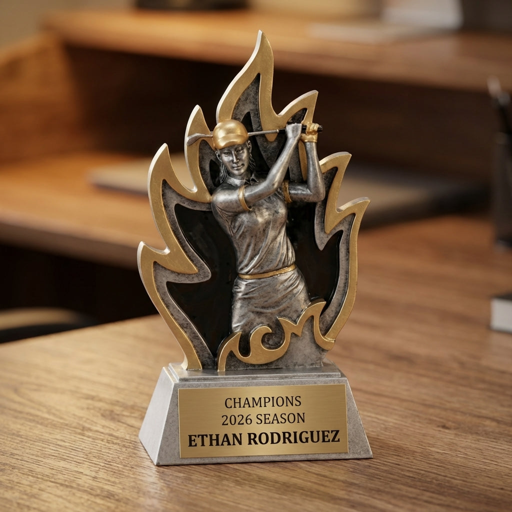 Personalized Golf Trophy 6.5" - Custom Engraved GT for Team, Coach & MVP - View 2