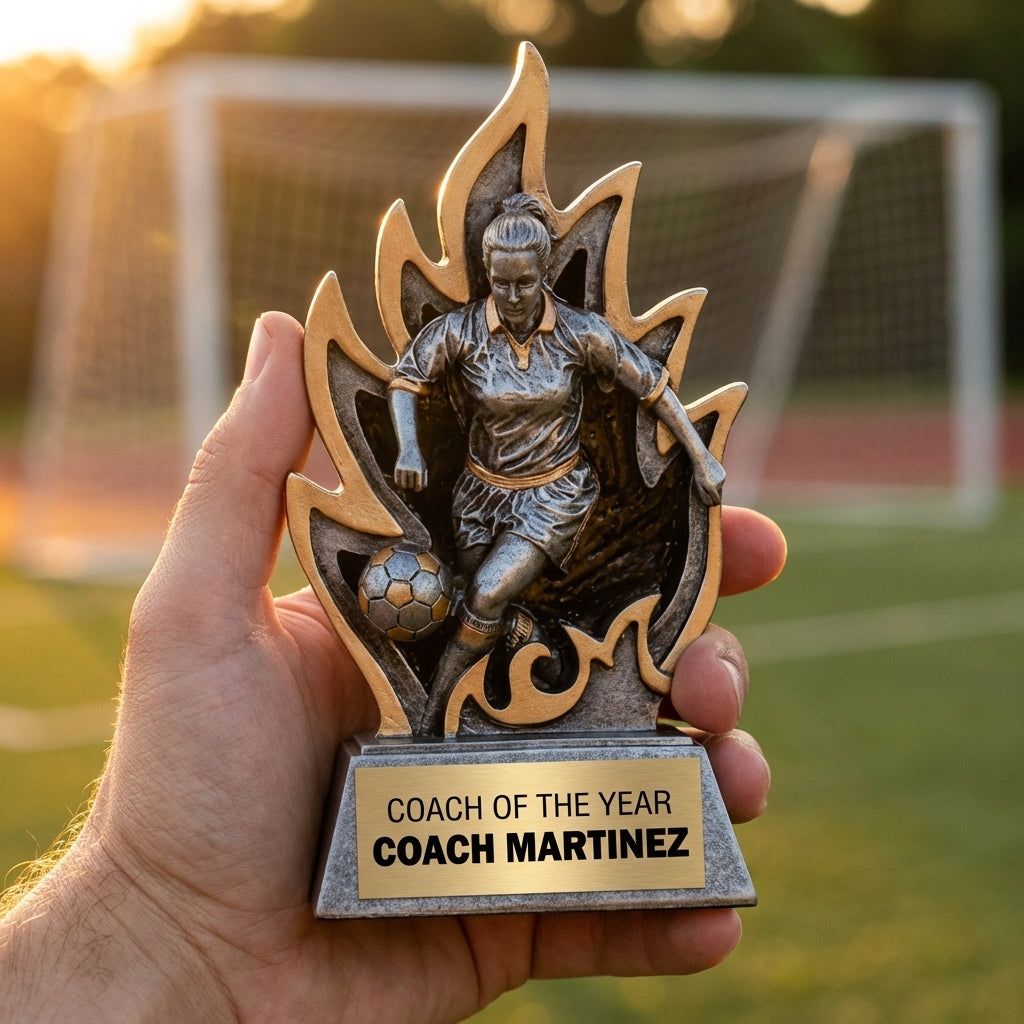 Personalized Soccer Trophy 6.5" - Custom Engraved GT for Team, Coach & MVP - View 5