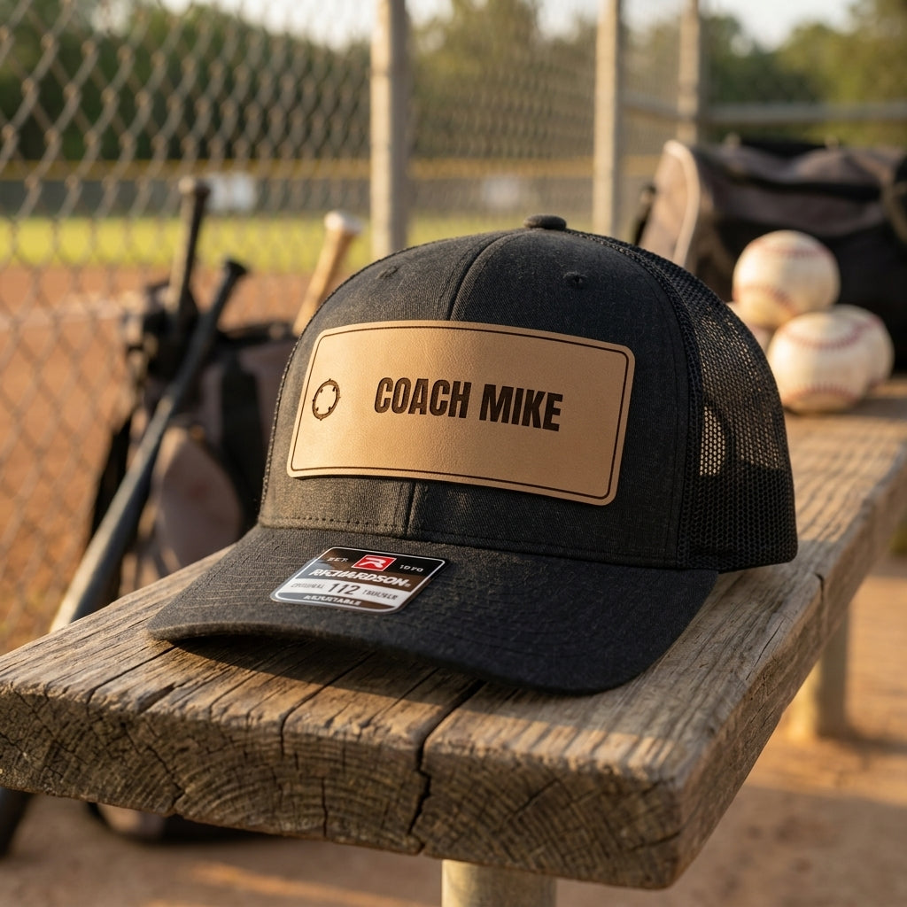 personalized coach gift trucker cap for end of season