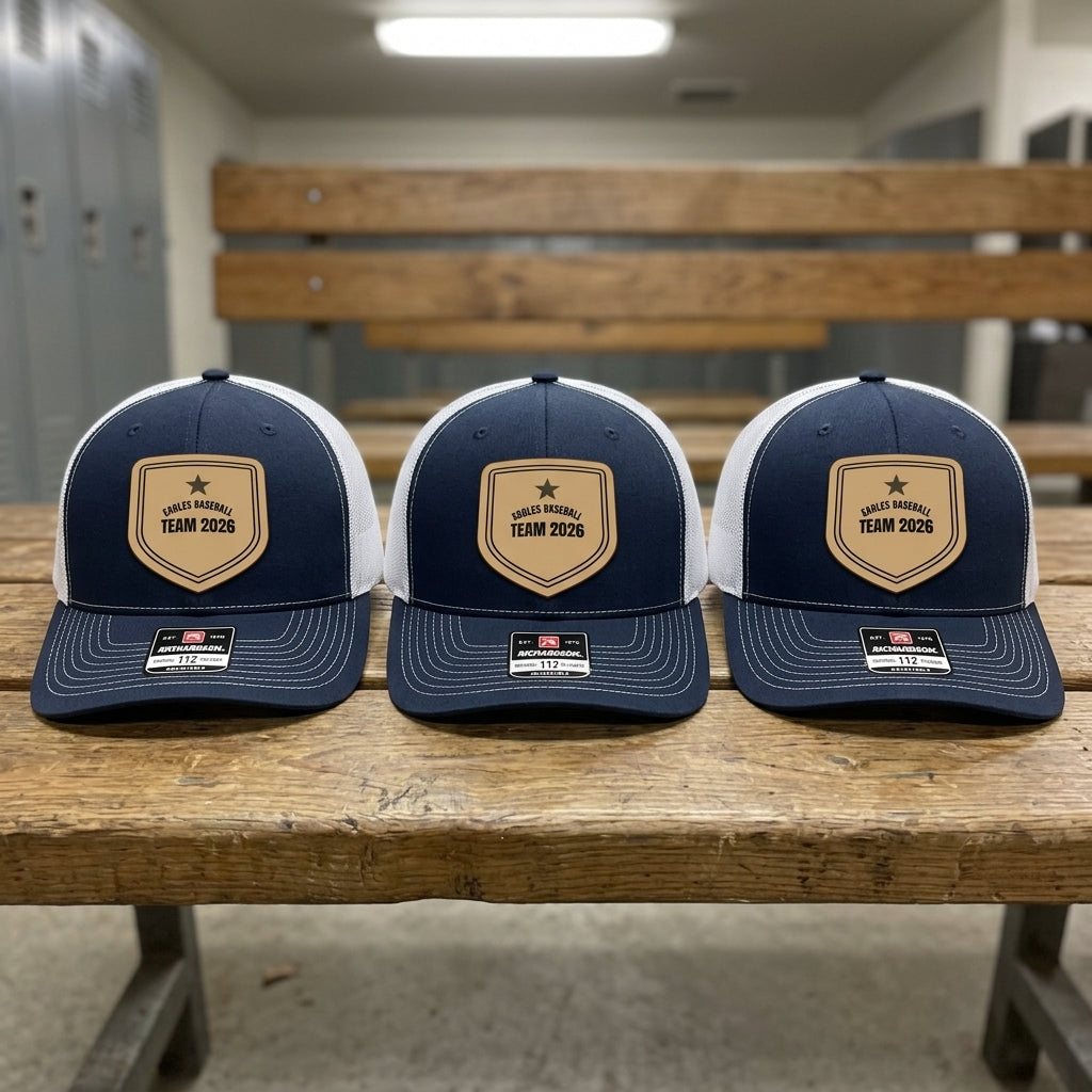 matching game day hats for a youth sports team