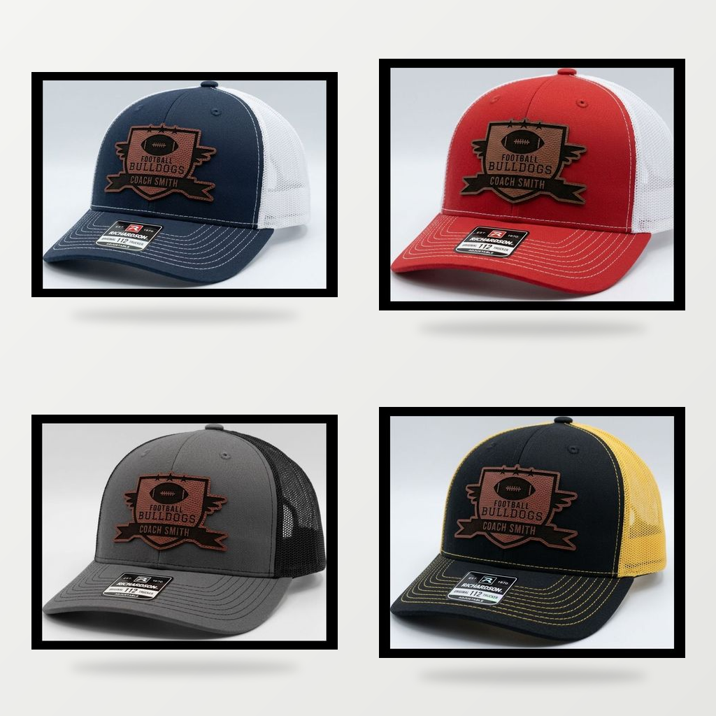 coaching staff hats with different roles per hat