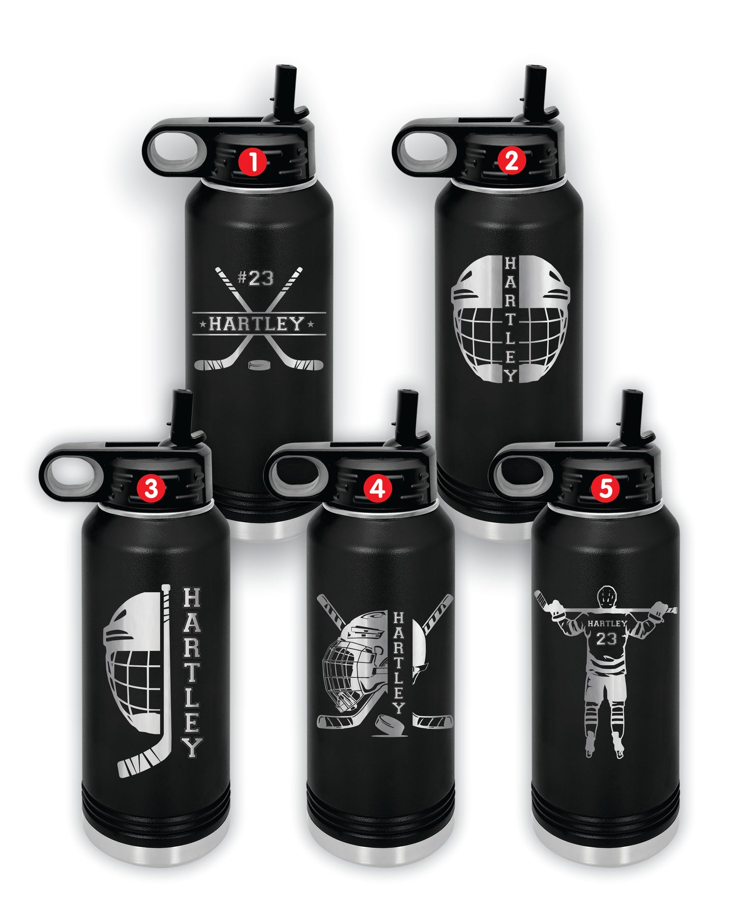Hockey Team Water Bottles, Logo Bottles for Hockey Teams, Hockey Player Bottle, Bottles for Hockey Teams, Sports bottle for hockey, Personalized Hockey Water Bottles