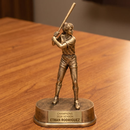 Personalized Softball Trophy 9.25" - Custom Engraved JDS for Team, Coach & MVP - View 2