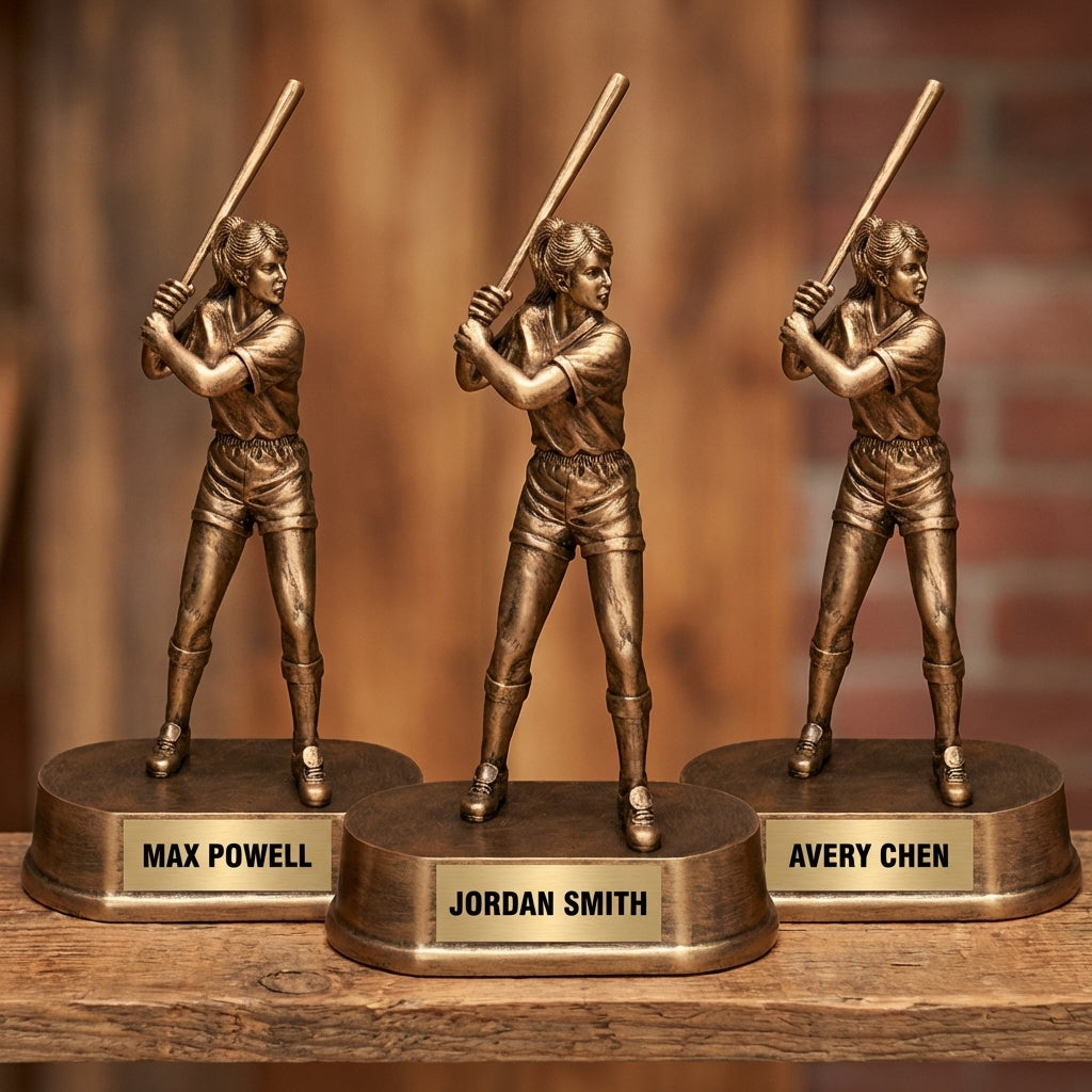 Personalized Softball Trophy 9.25" - Custom Engraved JDS for Team, Coach & MVP - View 4