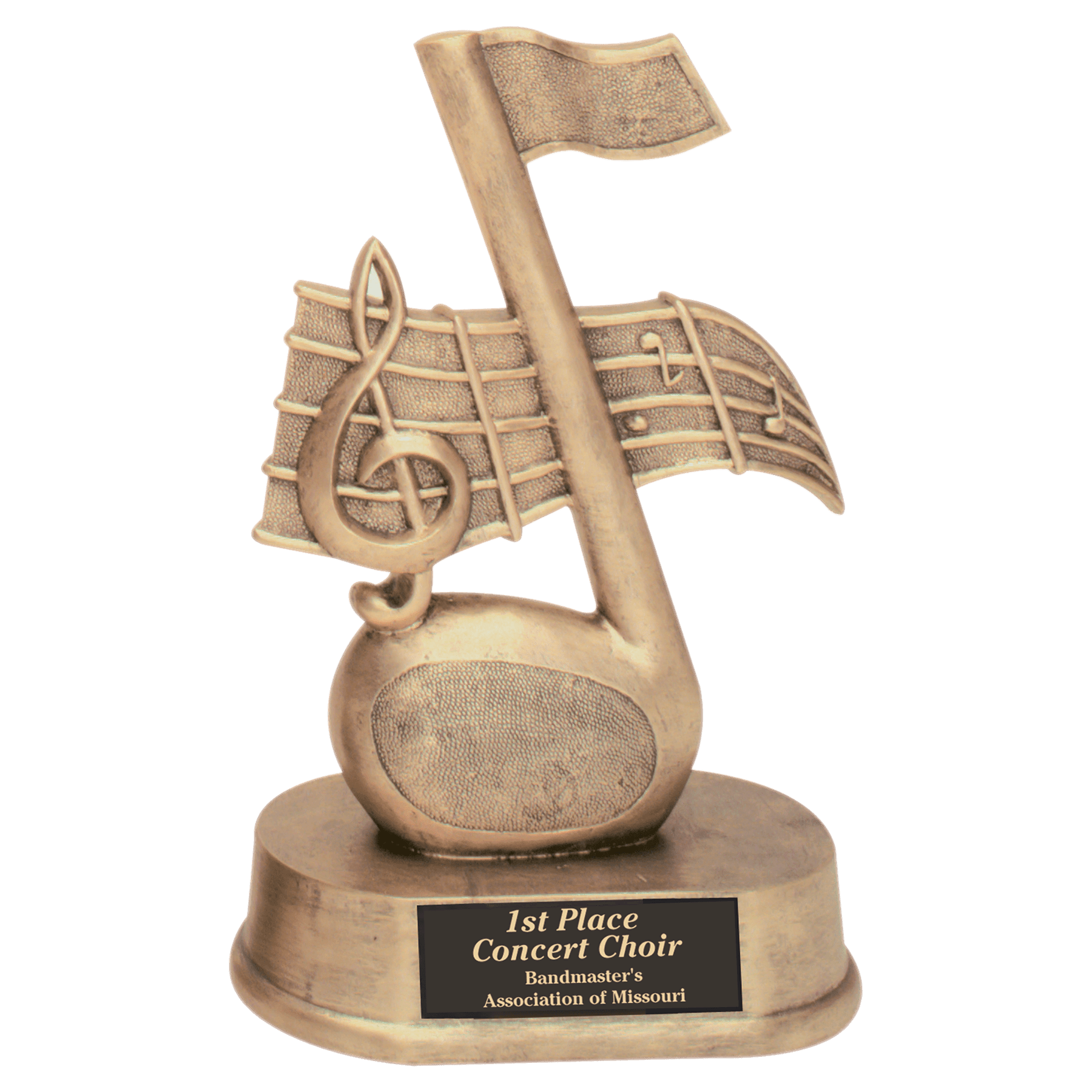 Personalized Music Trophy 7.75" - Custom Engraved JDS for Team, Coach & MVP - View 1