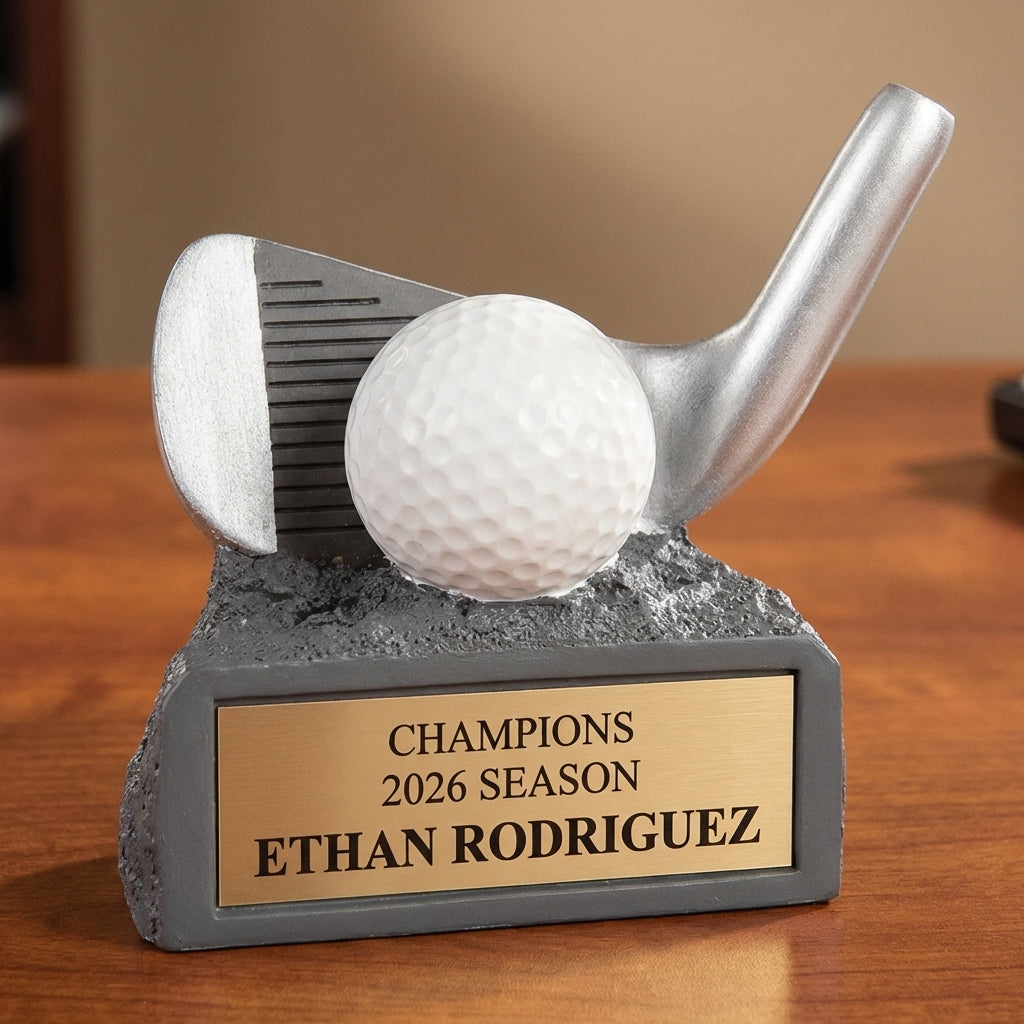 Personalized Golf Trophy 4.25" - Custom Engraved JDS for Team, Coach & MVP - View 2