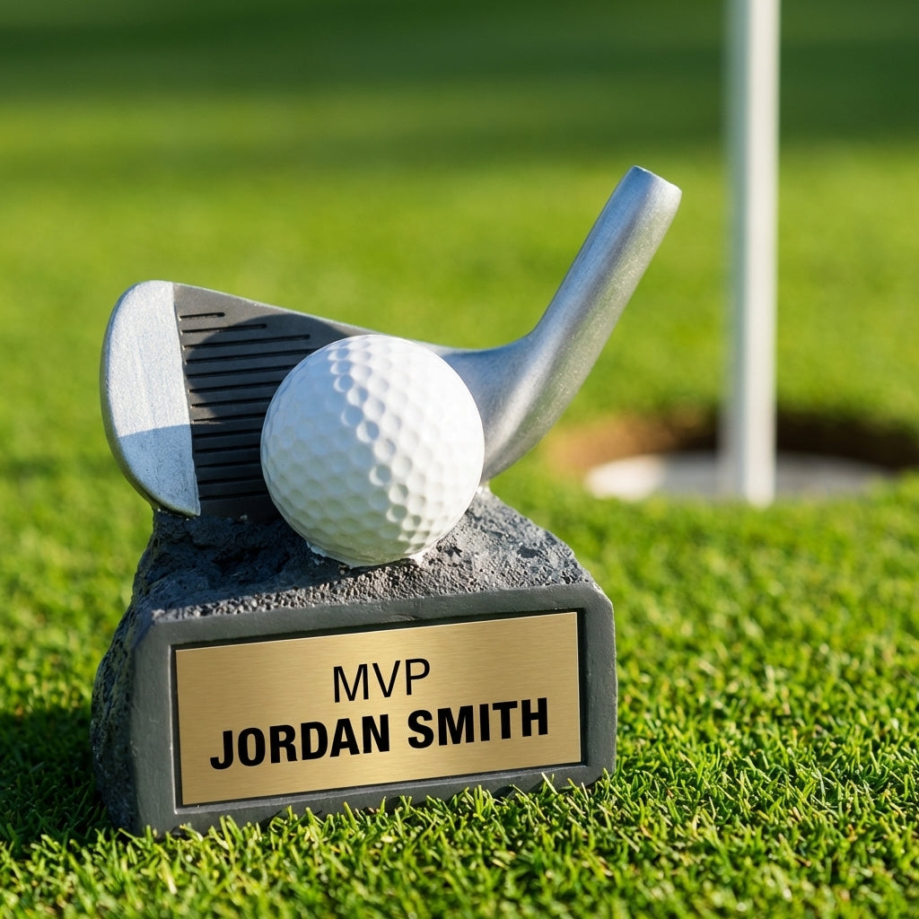 Personalized Golf Trophy 4.25" - Custom Engraved JDS for Team, Coach & MVP - View 3