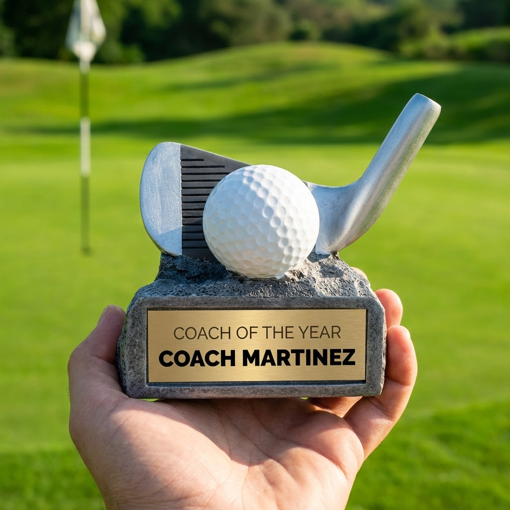 Personalized Golf Trophy 4.25" - Custom Engraved JDS for Team, Coach & MVP - View 5