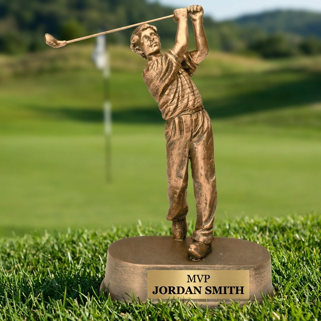 Personalized Golf Trophy 8.75" - Custom Engraved JDS for Team, Coach & MVP - View 3