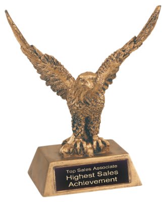 Personalized Eagle Trophy 6.5" - Custom Engraved JDS for Team, Coach & MVP - View 1