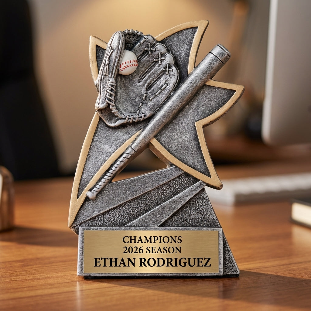 Personalized Sports Trophy 5.5" - Custom Engraved JSR for Team, Coach & MVP - View 2