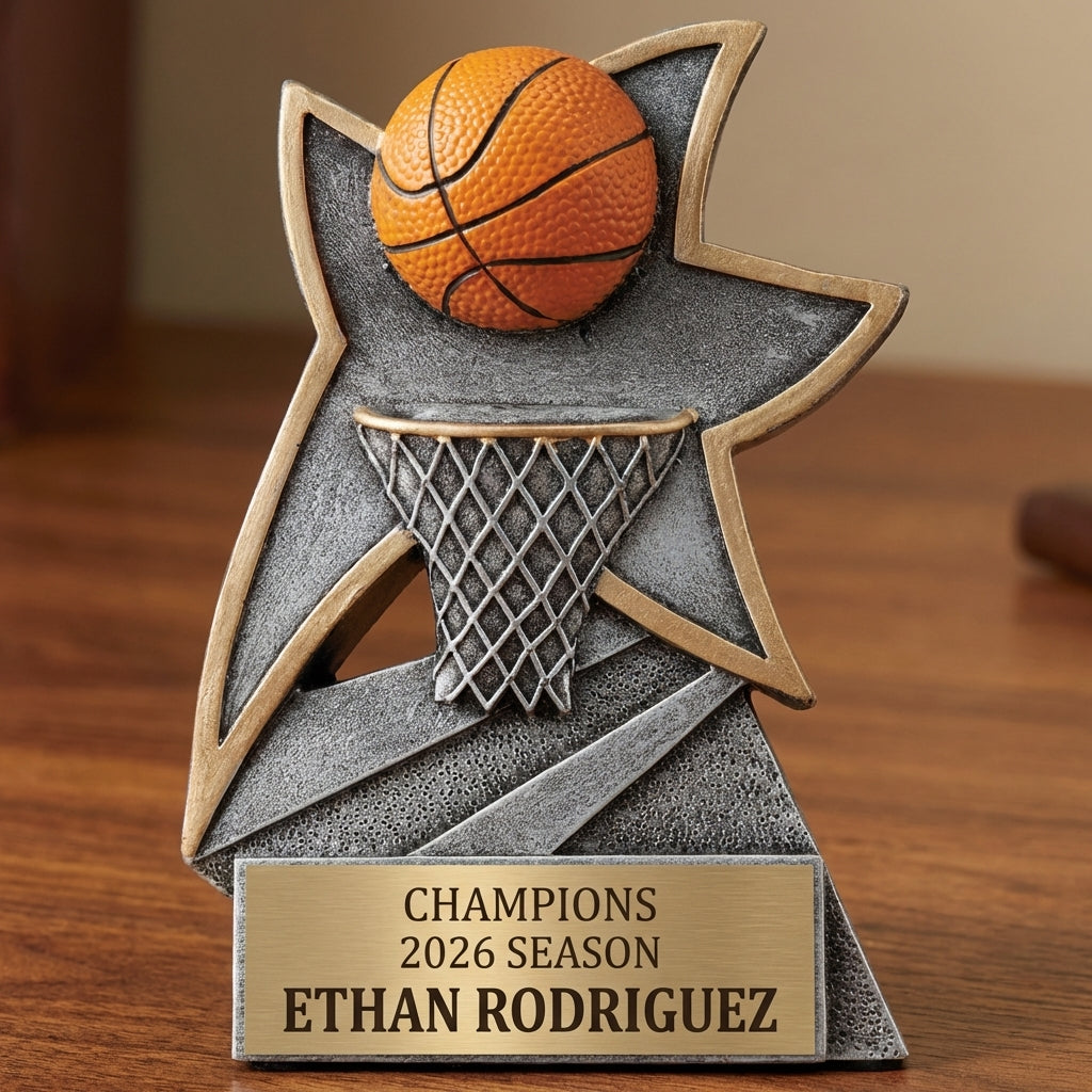 Personalized Sports Trophy 5.5" - Custom Engraved JSR for Team, Coach & MVP - View 2