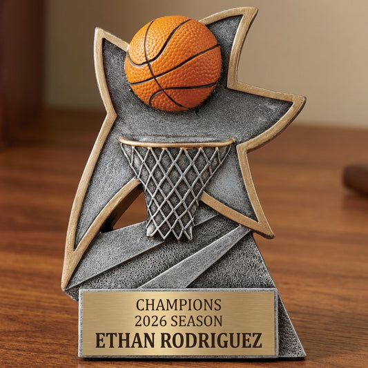 Personalized Sports Trophy 5.5" - Custom Engraved JSR for Team, Coach & MVP - View 2