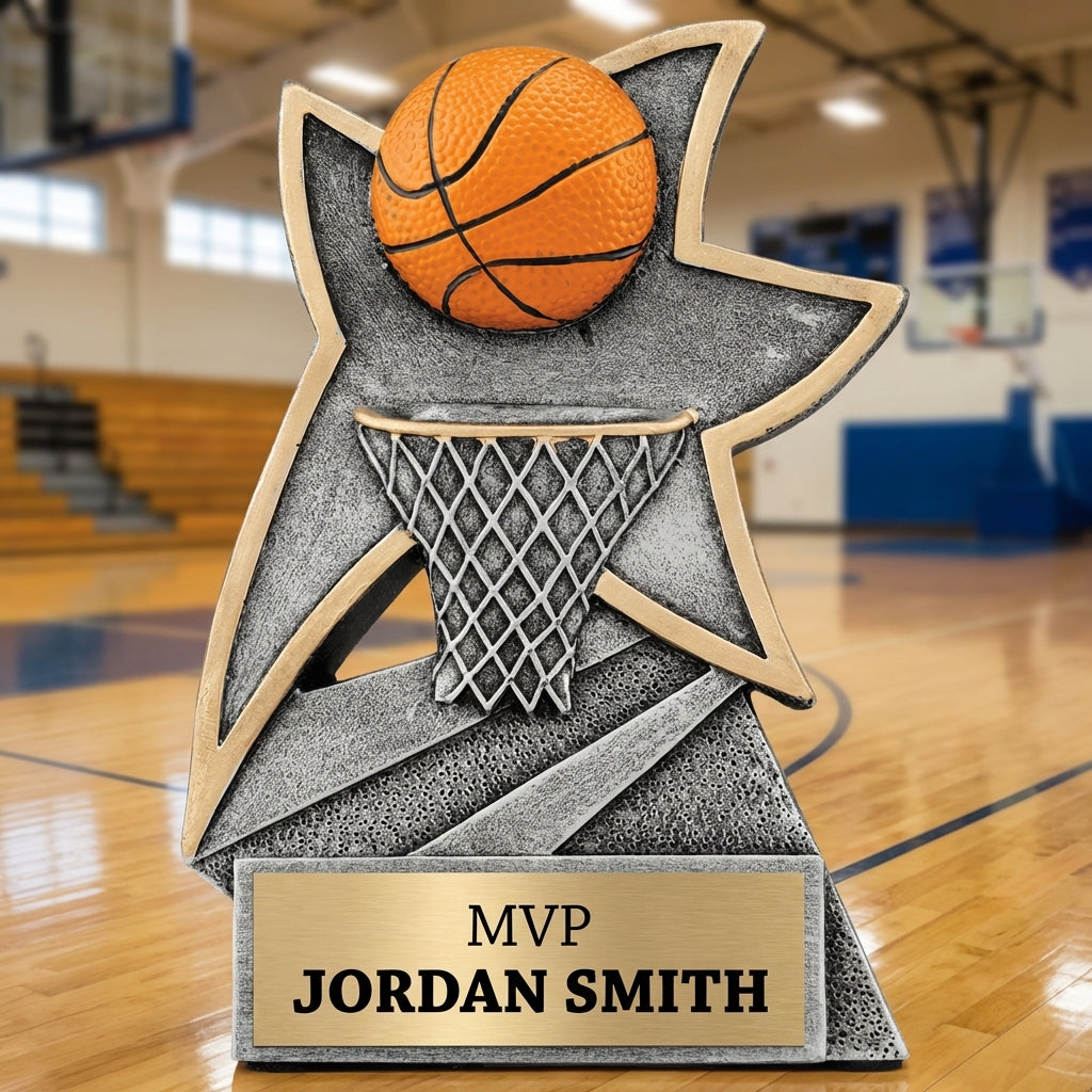 Personalized Sports Trophy 5.5" - Custom Engraved JSR for Team, Coach & MVP - View 3
