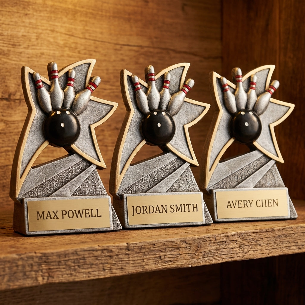 Personalized Bowling Trophy 5.5" - Custom Engraved JSR for Team, Coach & MVP - View 4