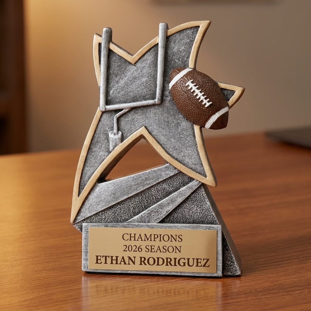 Personalized Sports Trophy 5.5" - Custom Engraved JSR for Team, Coach & MVP - View 2