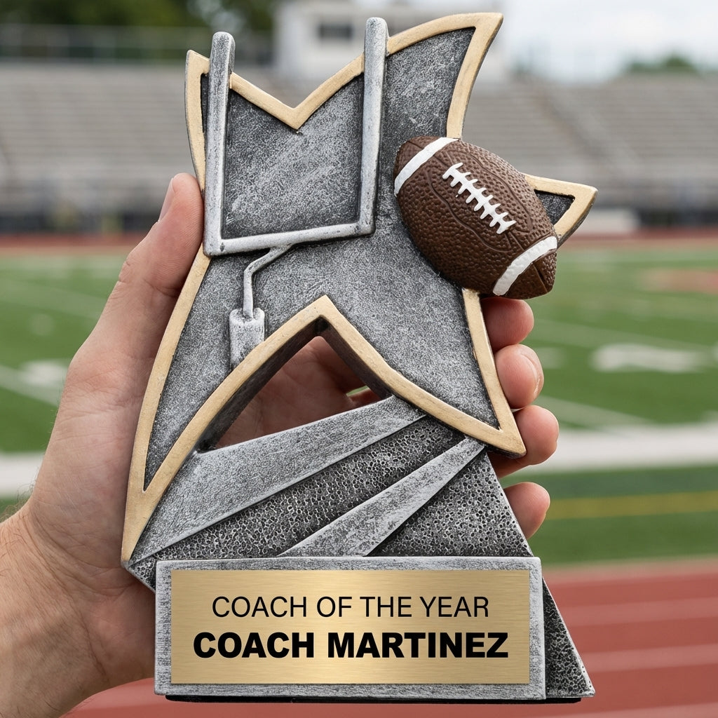 Personalized Sports Trophy 5.5" - Custom Engraved JSR for Team, Coach & MVP - View 5