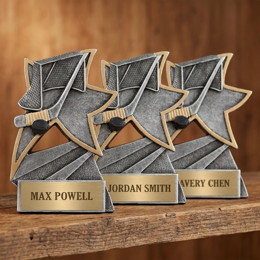 Personalized Hockey Trophy 5.5" - Custom Engraved JSR for Team, Coach & MVP - View 4