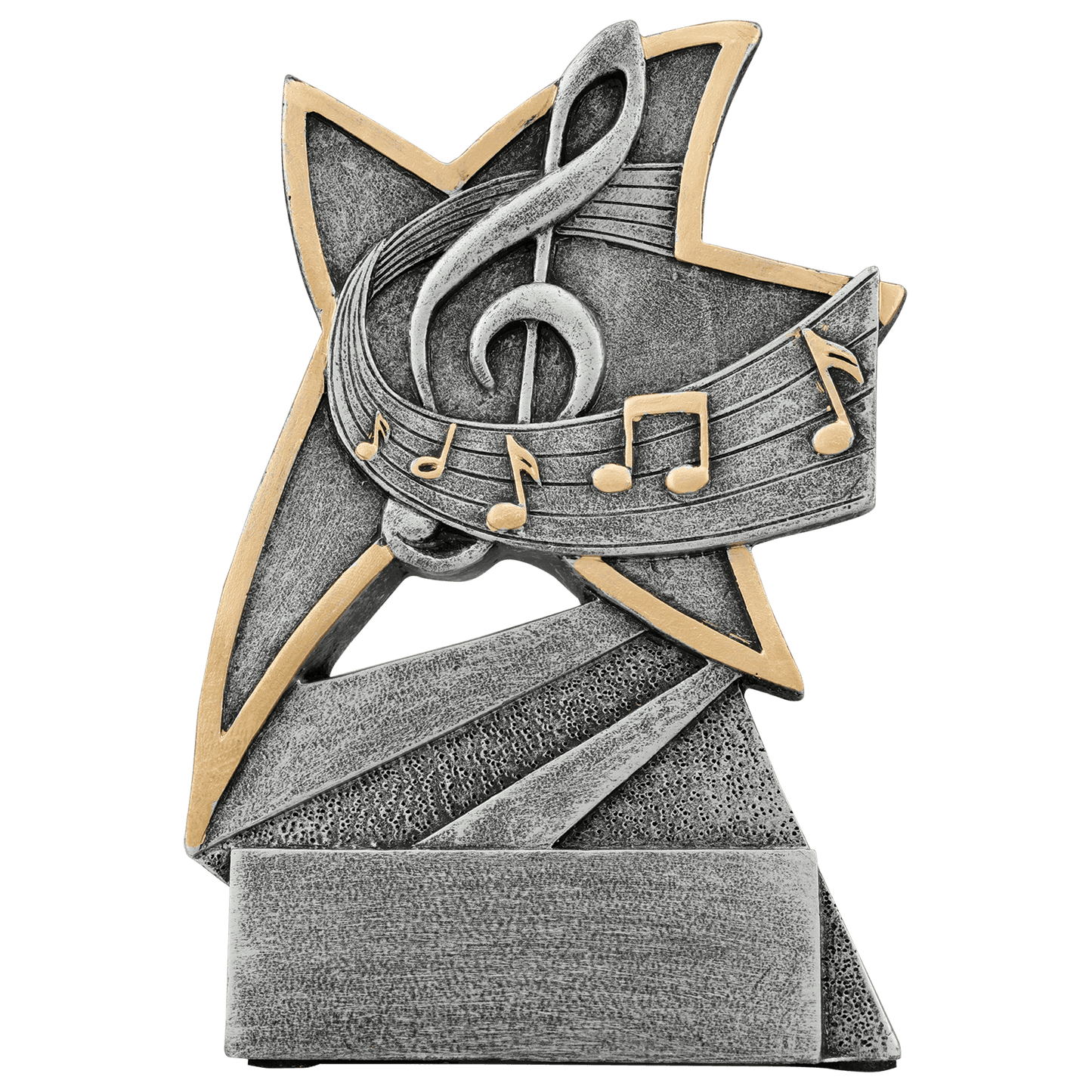 Personalized Music Trophy 5.5" - Custom Engraved JSR for Team, Coach & MVP - View 1