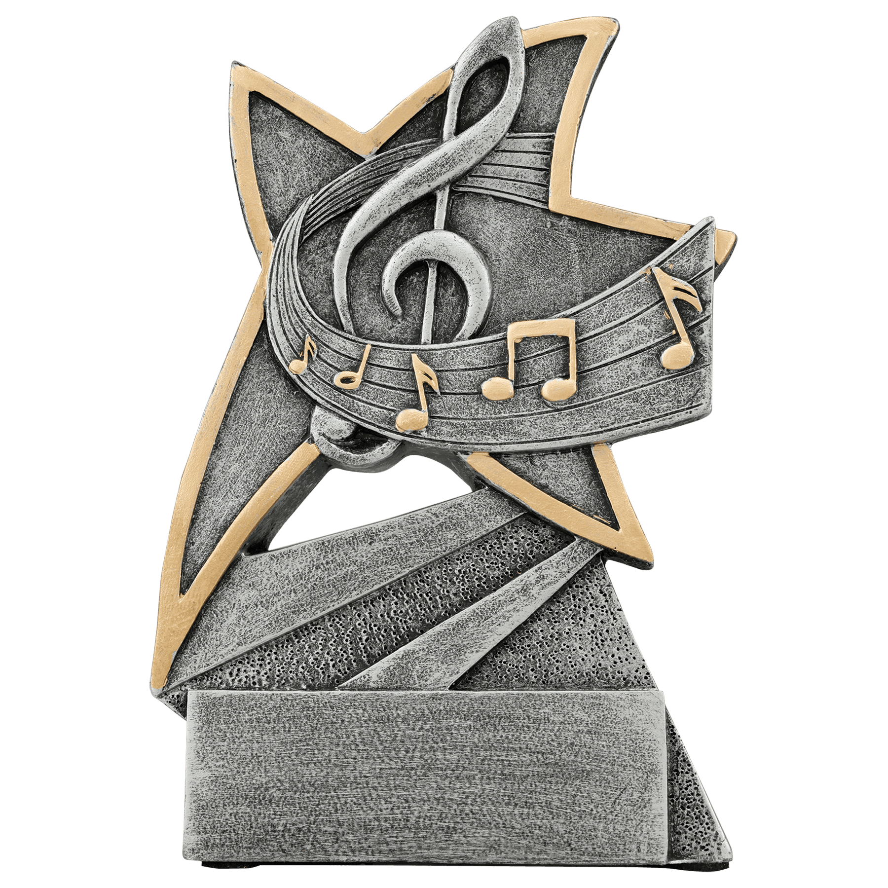 Personalized Music Trophy 5.5" - Custom Engraved JSR for Team, Coach & MVP - View 1